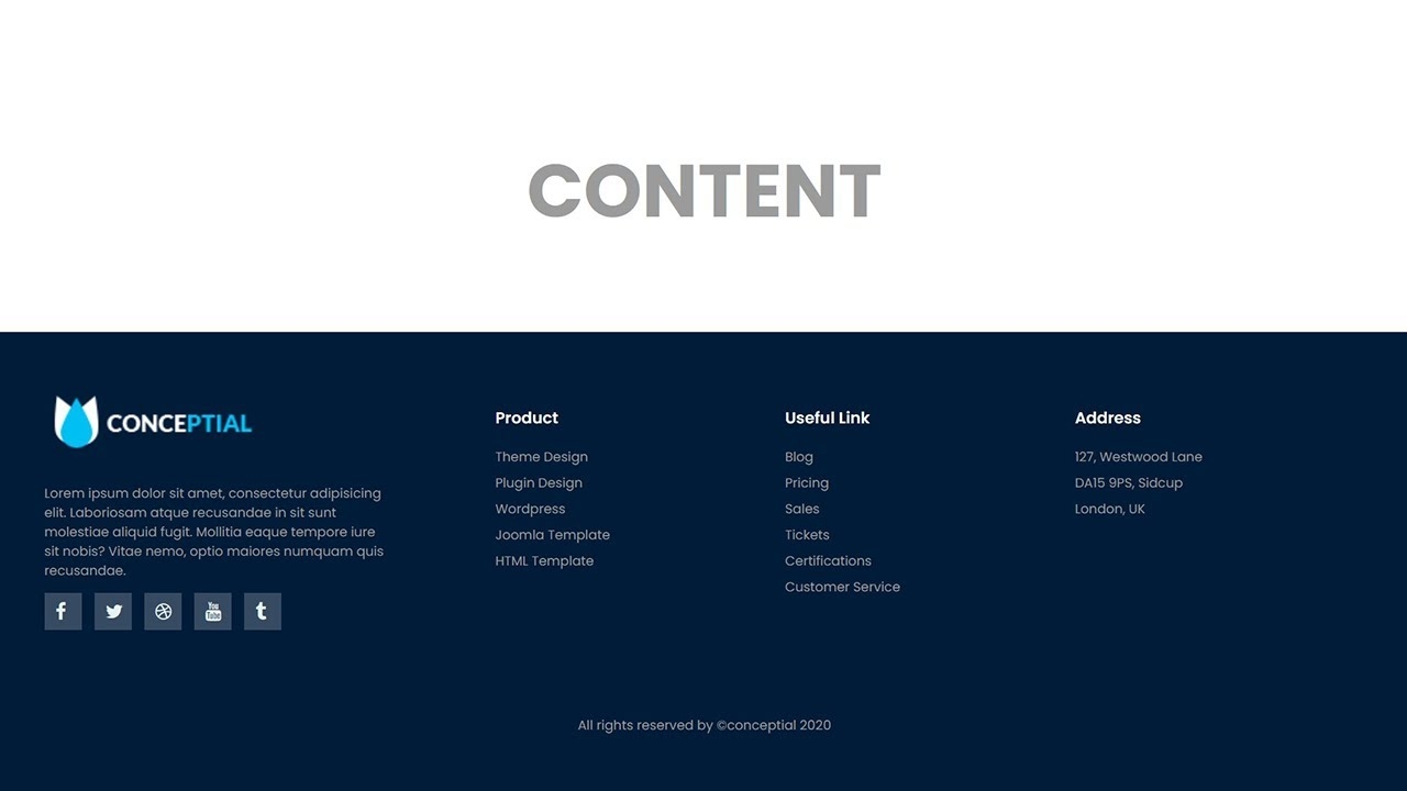 CSS Footer Design Responsive Footer Design HTML CSS YouTube CSS Footer Design Responsive Footer Design HTML CSS YouTube