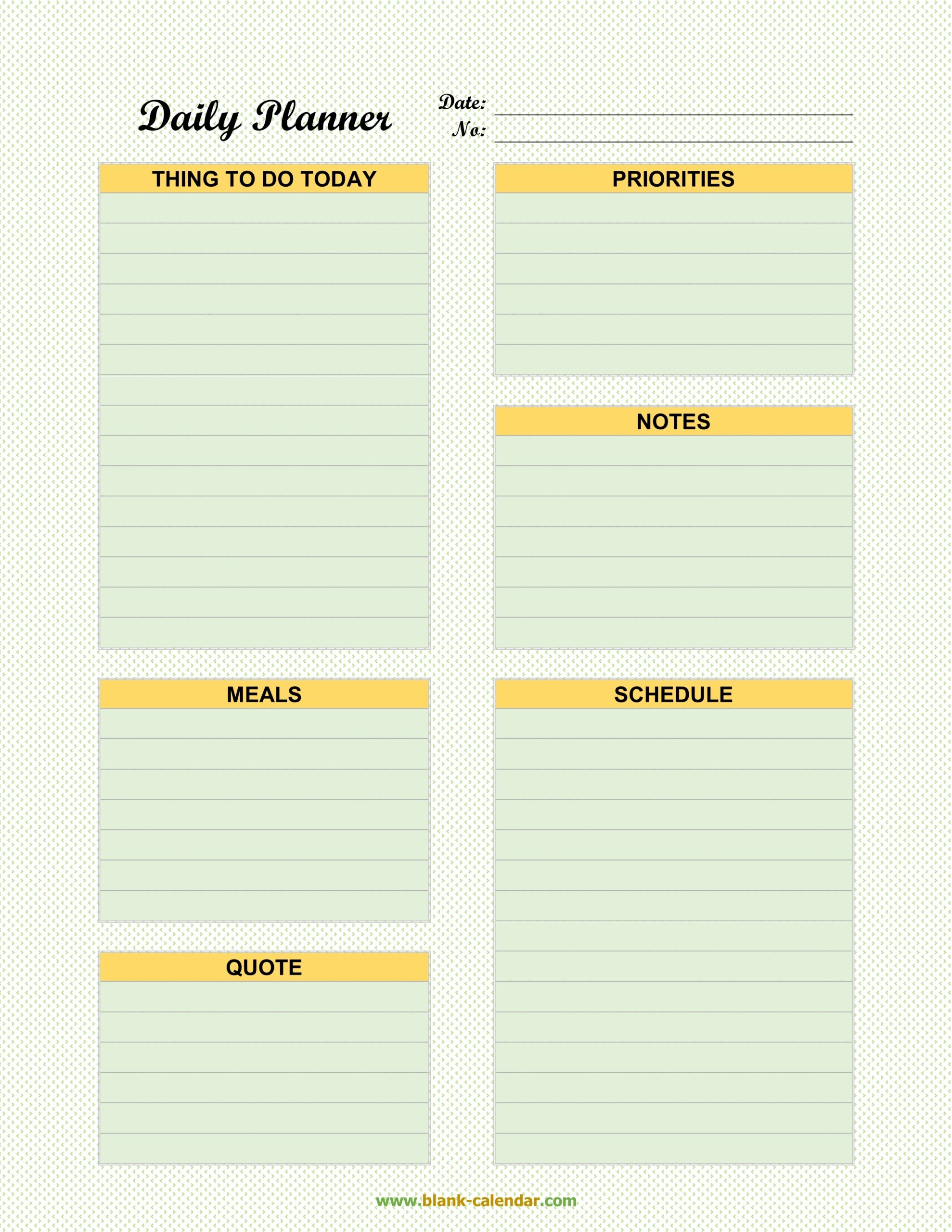 Daily Planner Templates WORD EXCEL PDF Daily Planner Templates WORD EXCEL PDF