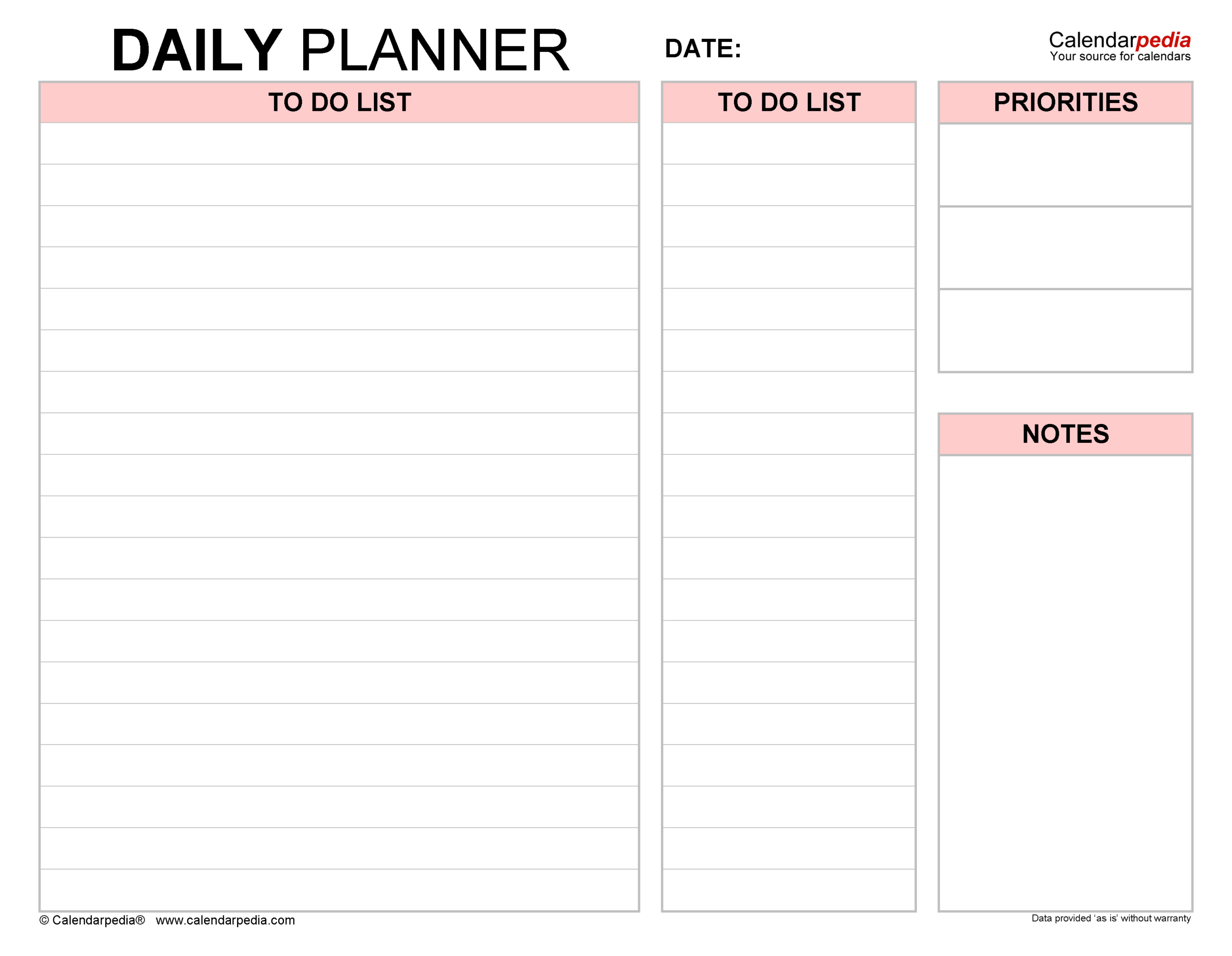 Daily Planners In Microsoft Word Format 20 Templates Daily Planners In Microsoft Word Format 20 Templates