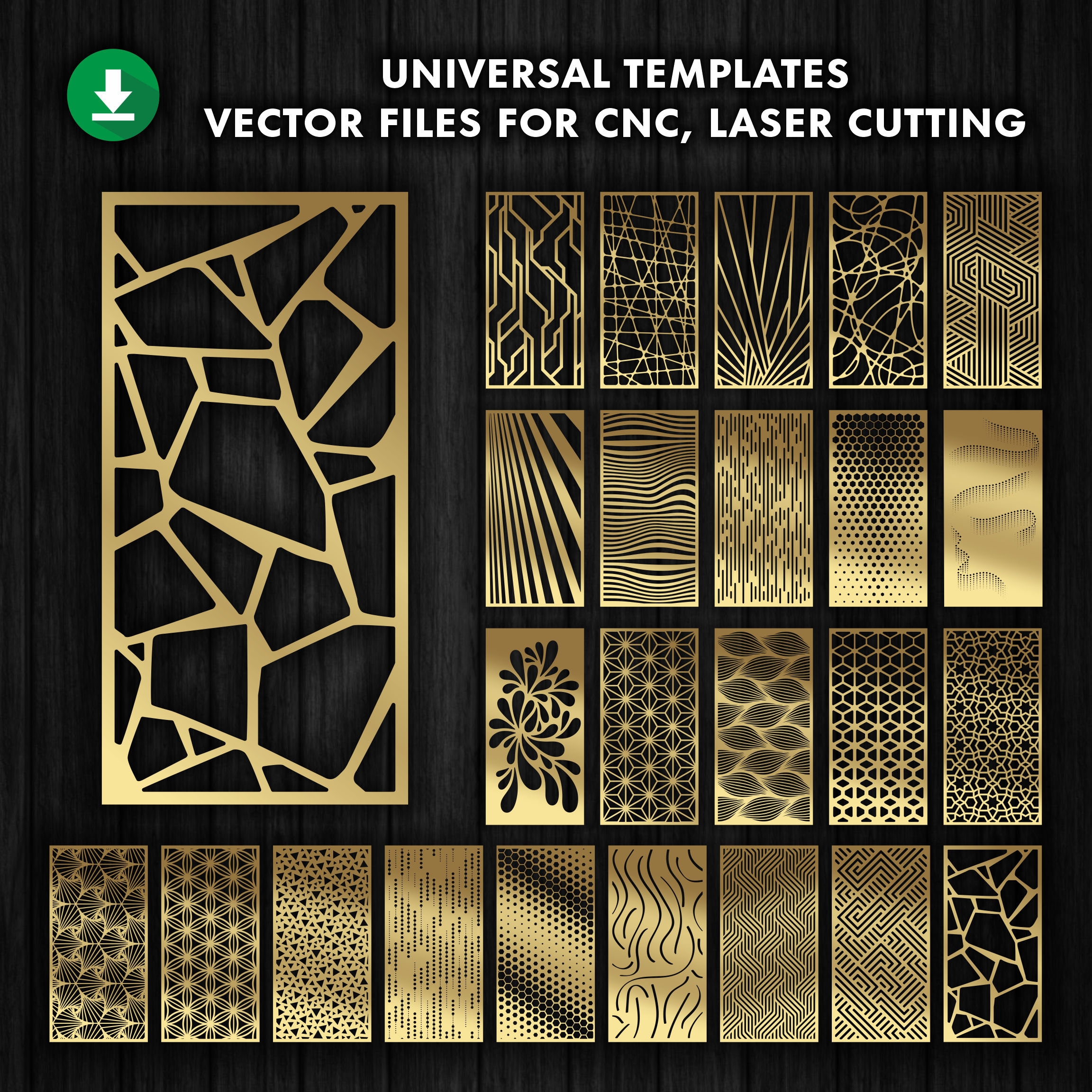 Decorative Panel Templates Laser Cut CNC Files digital Download Etsy