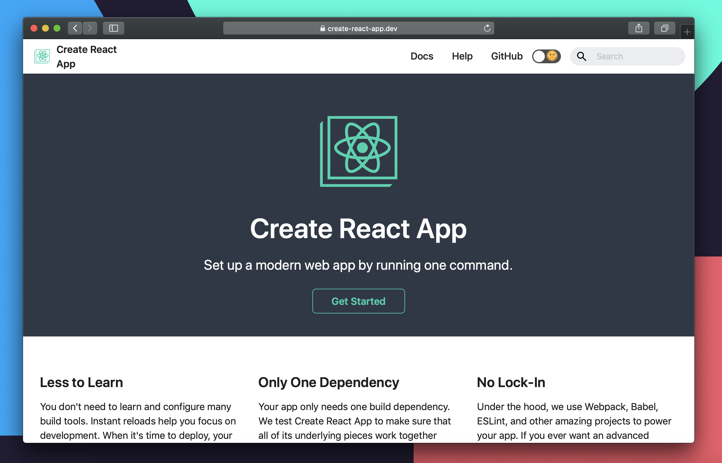 create react app template create react app template