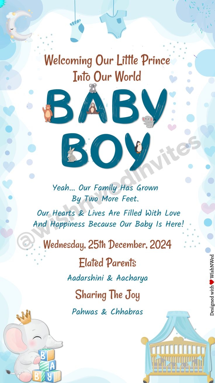 birth announcement template