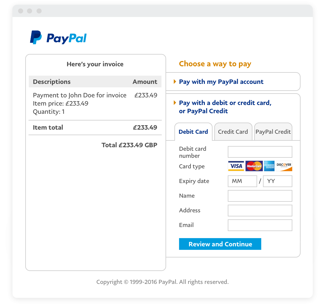 Email Invoices Business Solutions PayPal GL