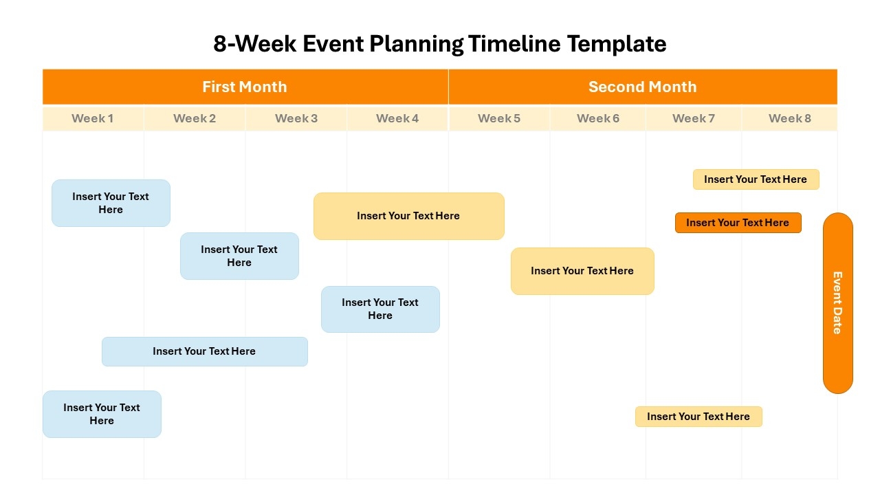 Event Planning PowerPoint Timeline Template SlideKit