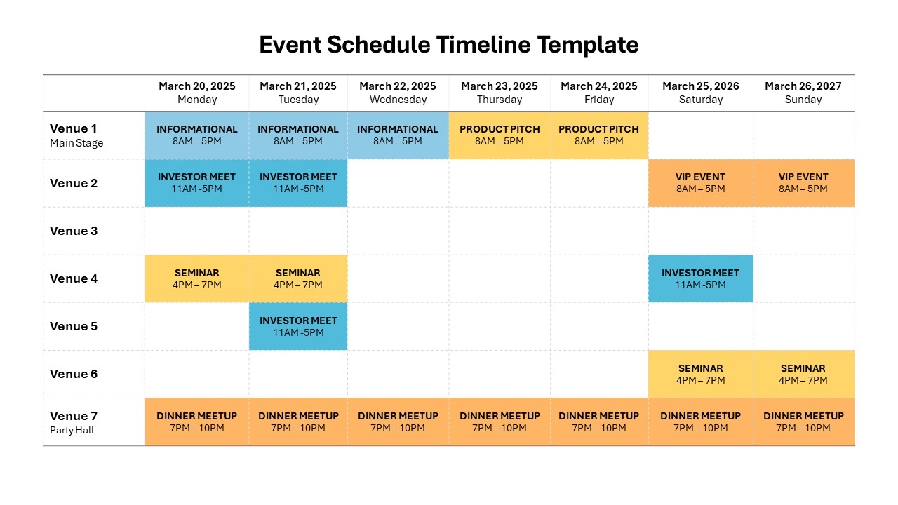 event timeline template