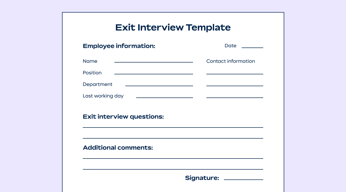 Exit Interview Definition Template Questions And Benefits