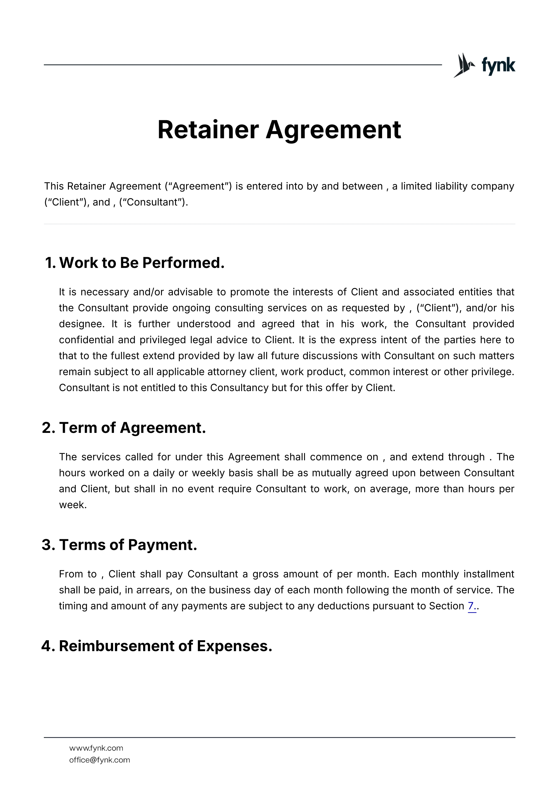 factoring agreement template