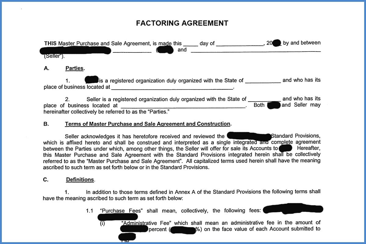 Factoring Agreements Explained Structure Risks Examples