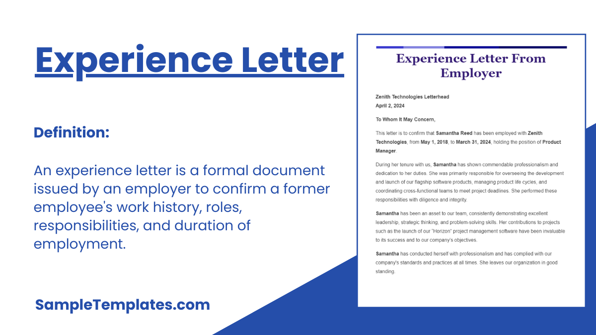 FREE 27 Sample Experience Letter Templates In PDF Word Pages Google Docs FREE 27 Sample Experience Letter Templates In PDF Word Pages Google Docs