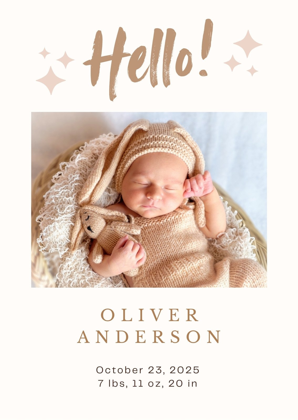 Free And Customizable Birth Templates