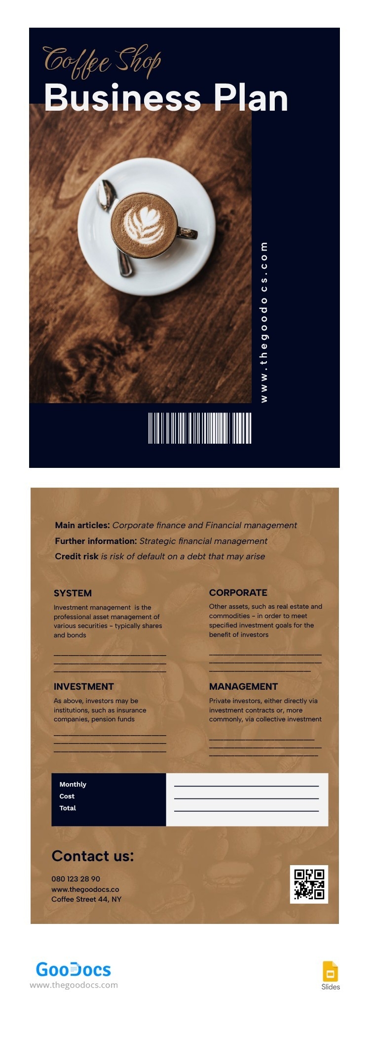 Free Coffee Shop Business Plan Template In Google Slides And Microsoft PowerPoint Thegoodocs