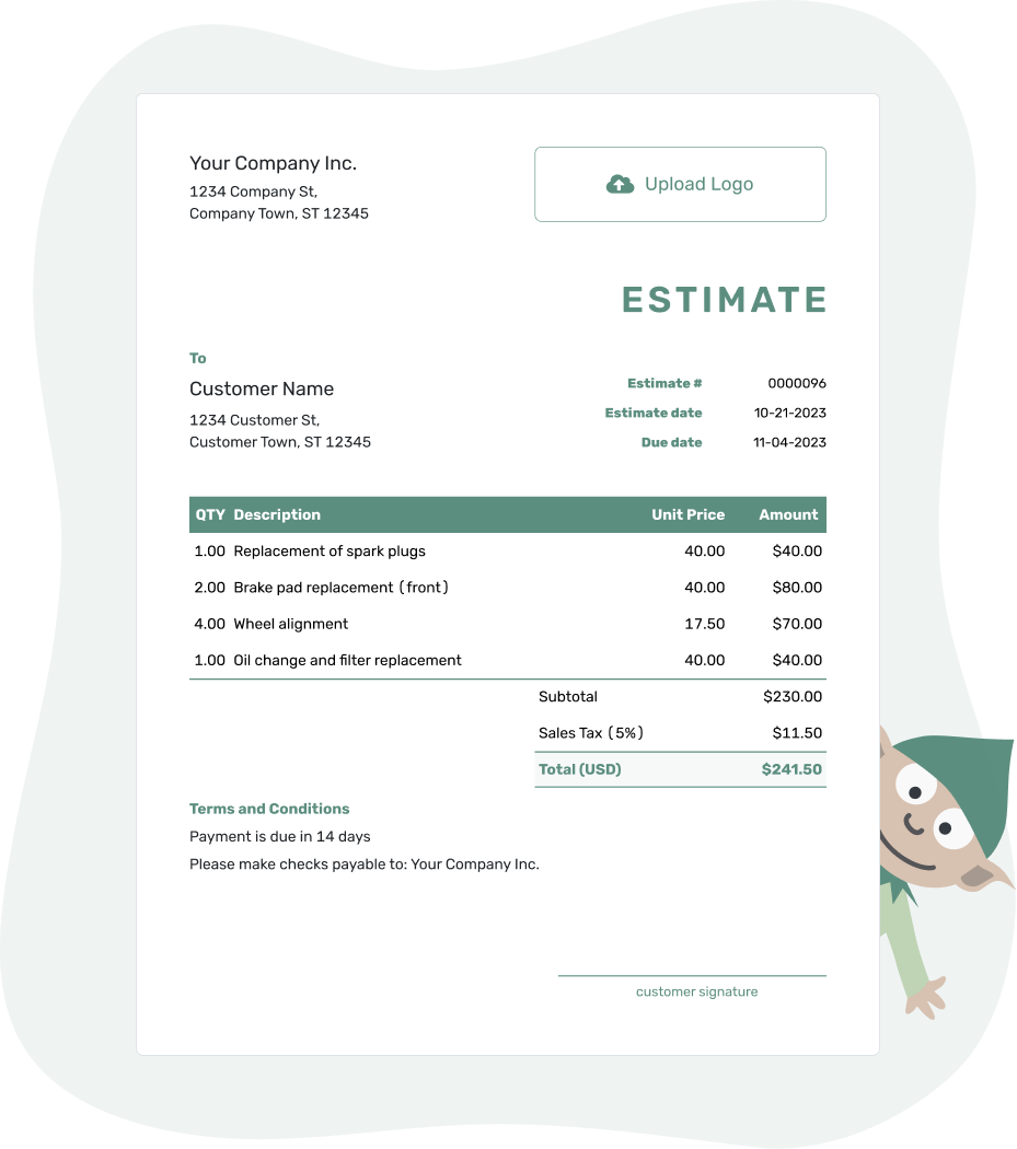 Free Concrete Estimate Template Docelf