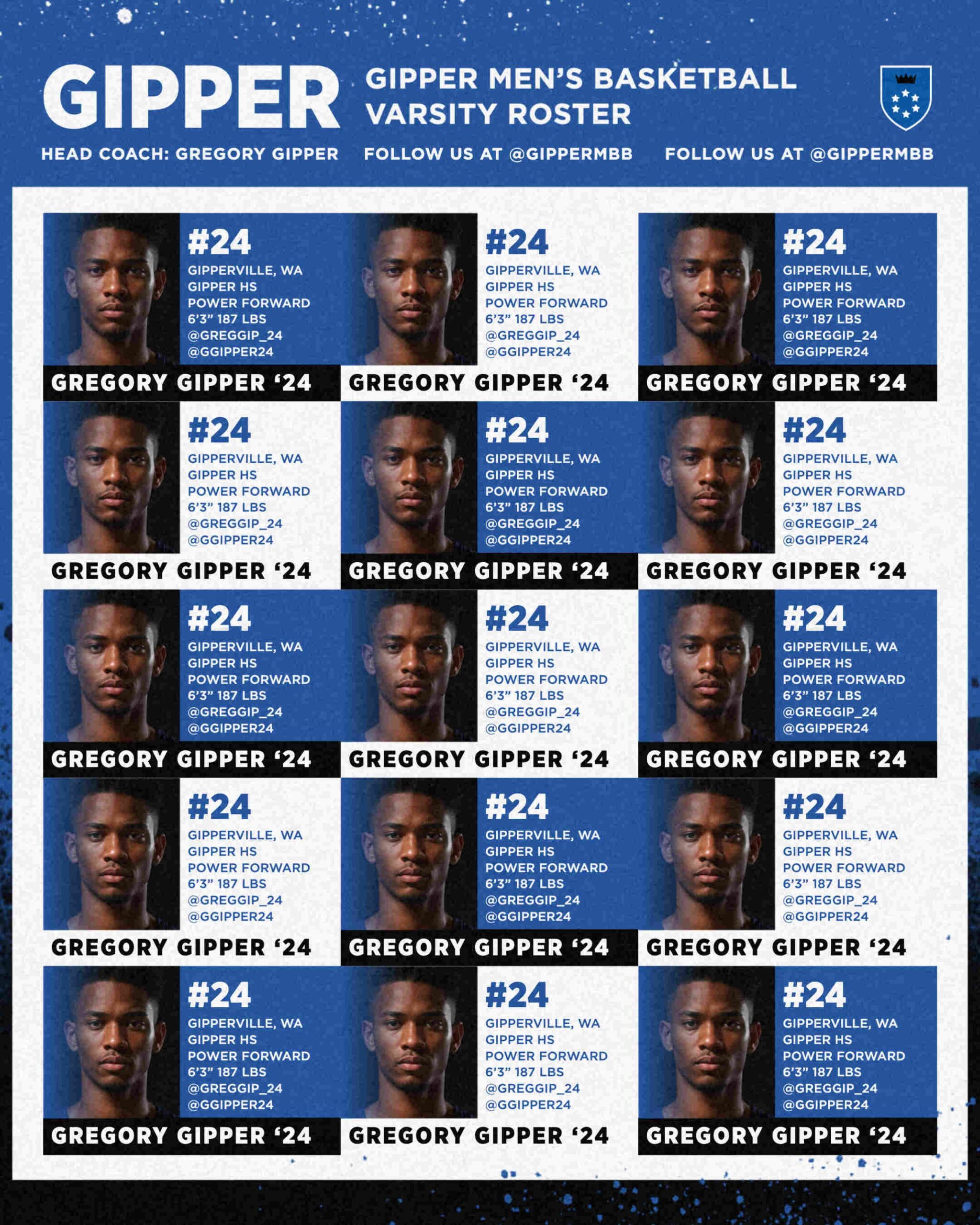 Free Customizeable Basketball Lineup Graphic Templates