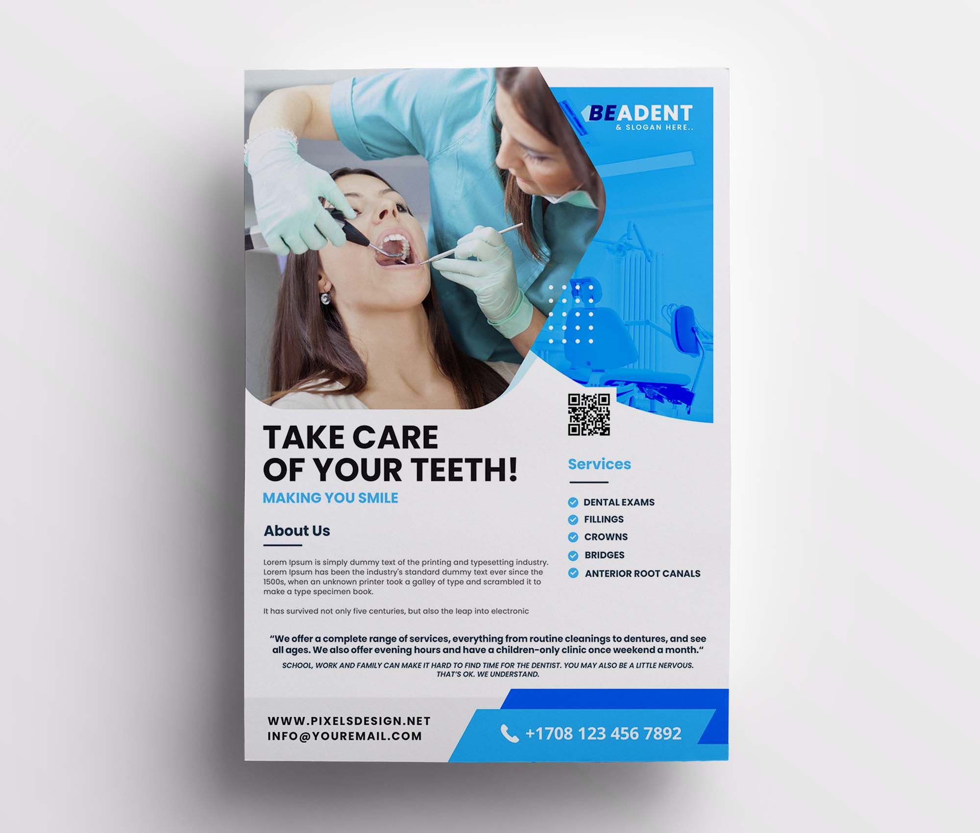 Free Dental Service Flyer Template PSD 