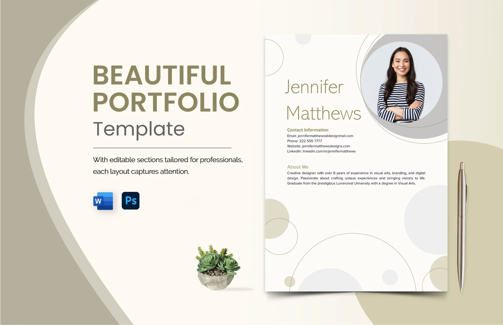 Free Editable Portfolio Templates In Word To Download
