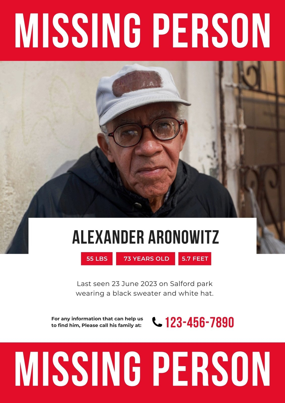 missing person template