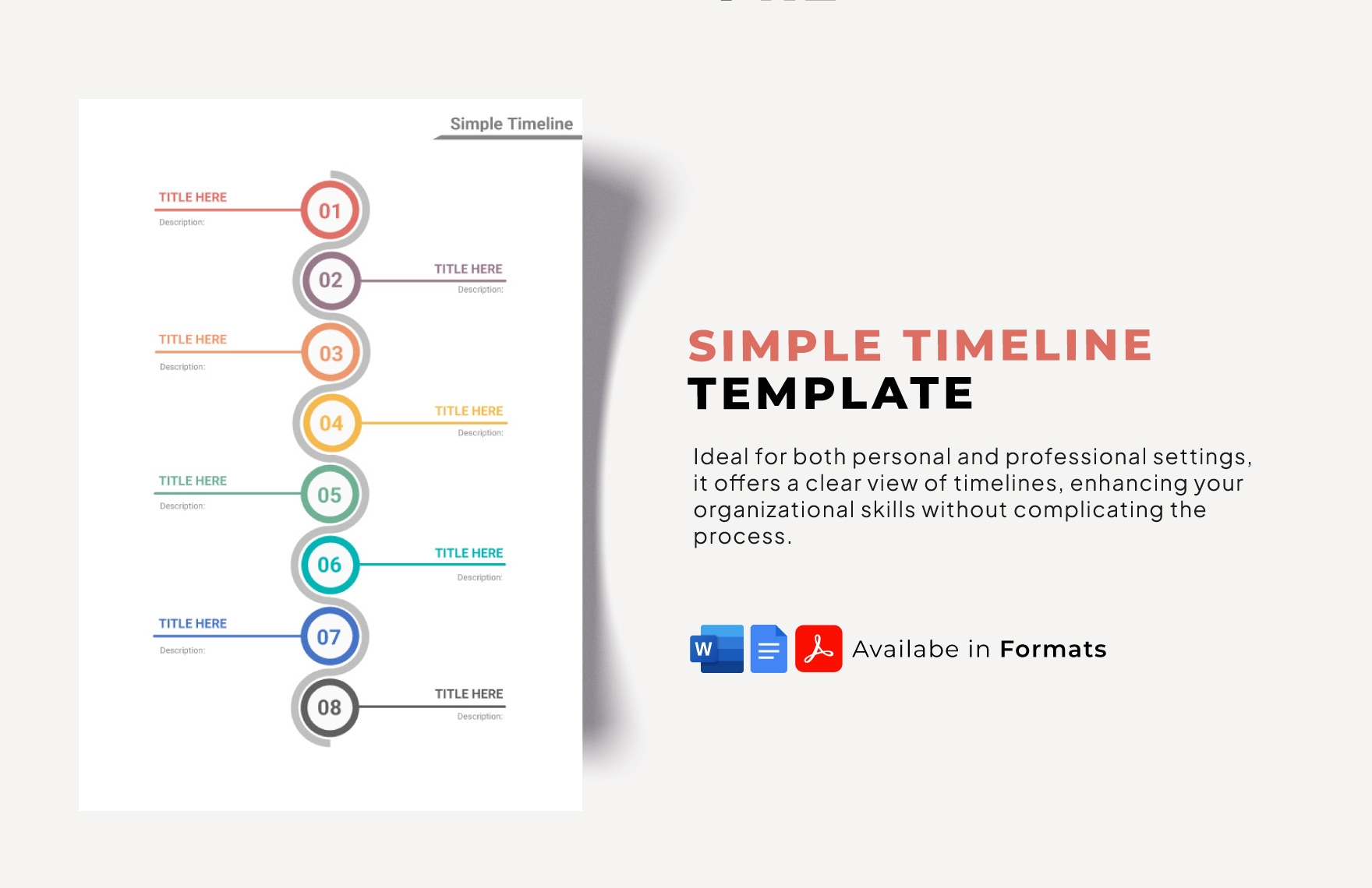 google doc timeline template