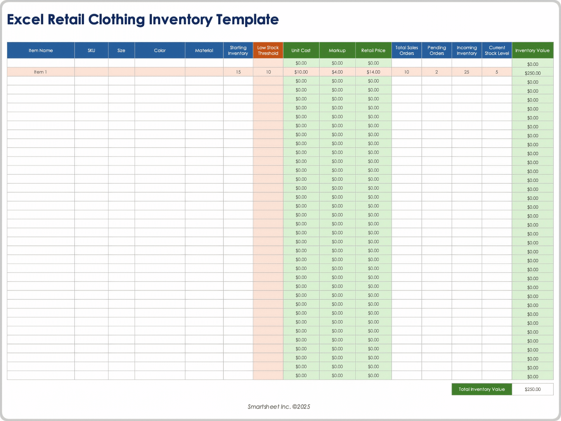 Free Excel Inventory Templates Free Excel Inventory Templates