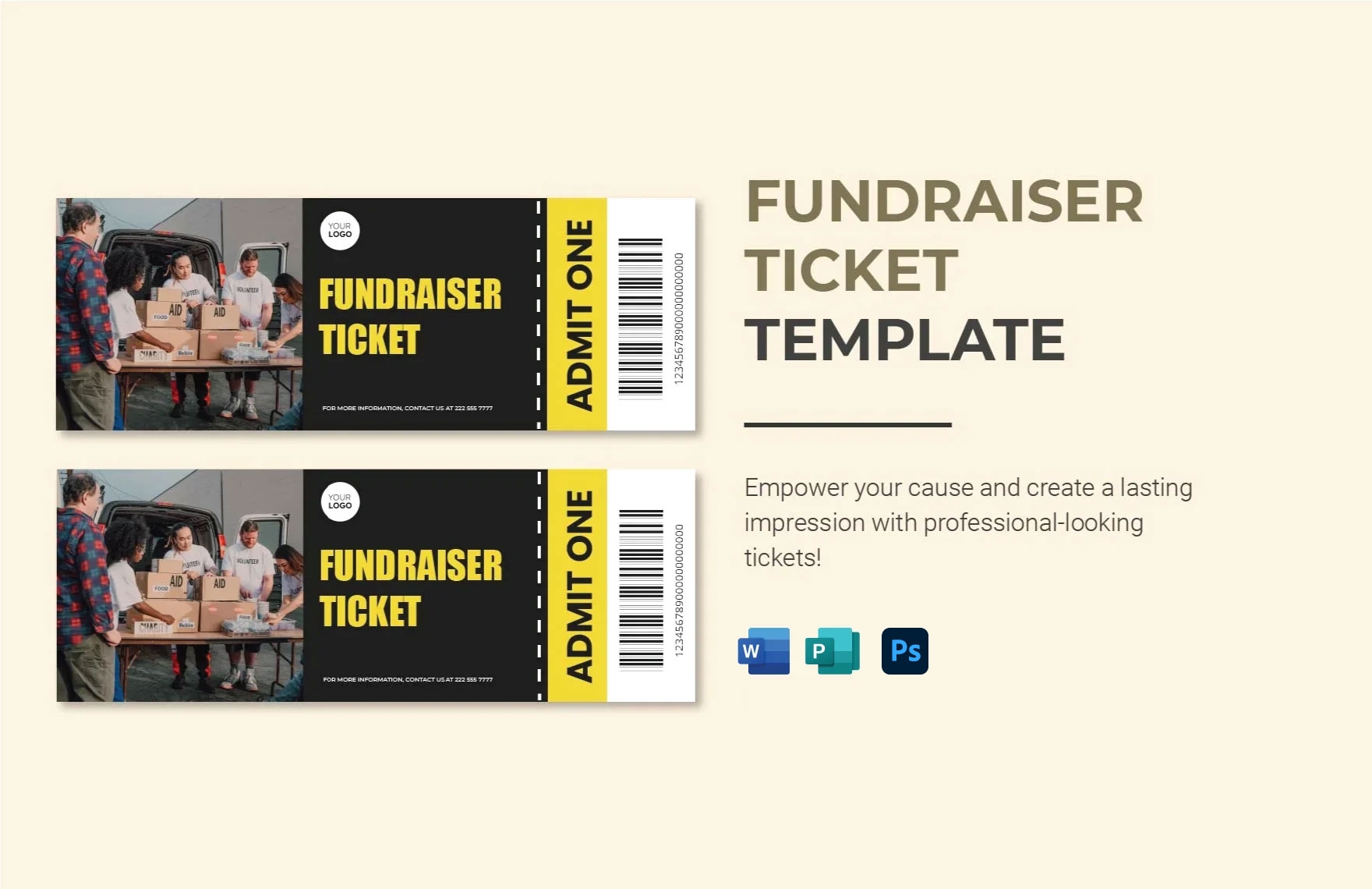 Free Fundraiser Ticket Templates Editable And Printable Free Fundraiser Ticket Templates Editable And Printable