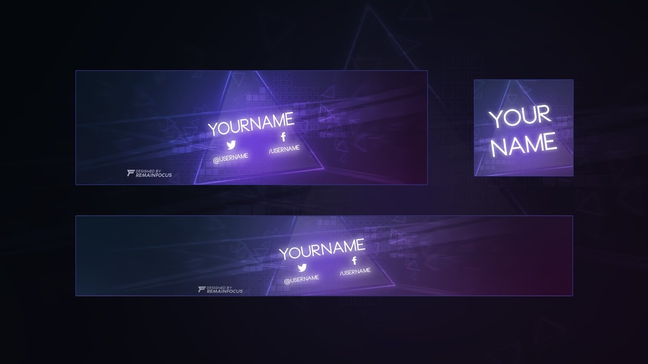Free GFX Free 2D Twitter Header Youtube Banner Template FocusRemain YouTube