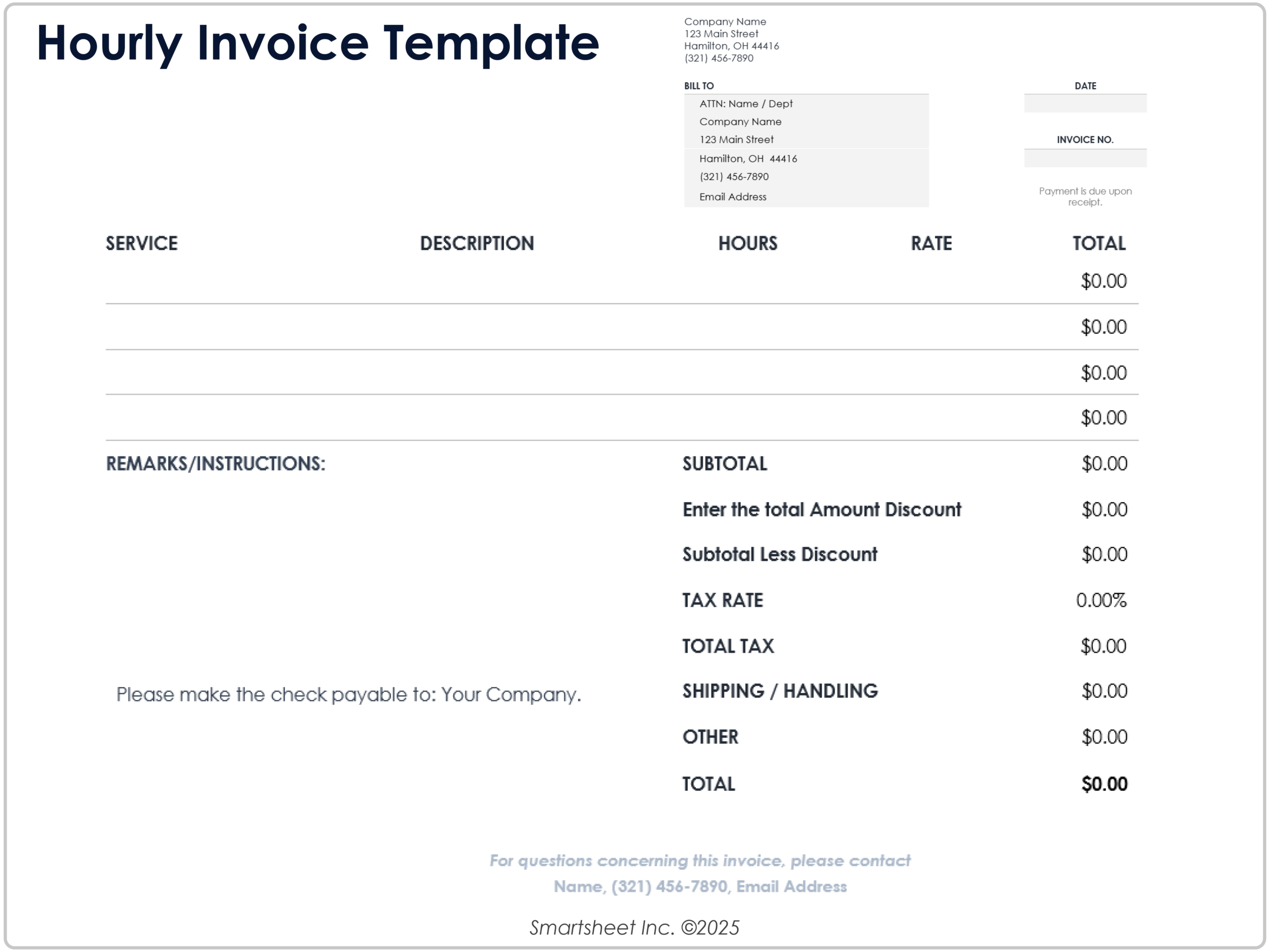 Free Google Docs Invoice Templates