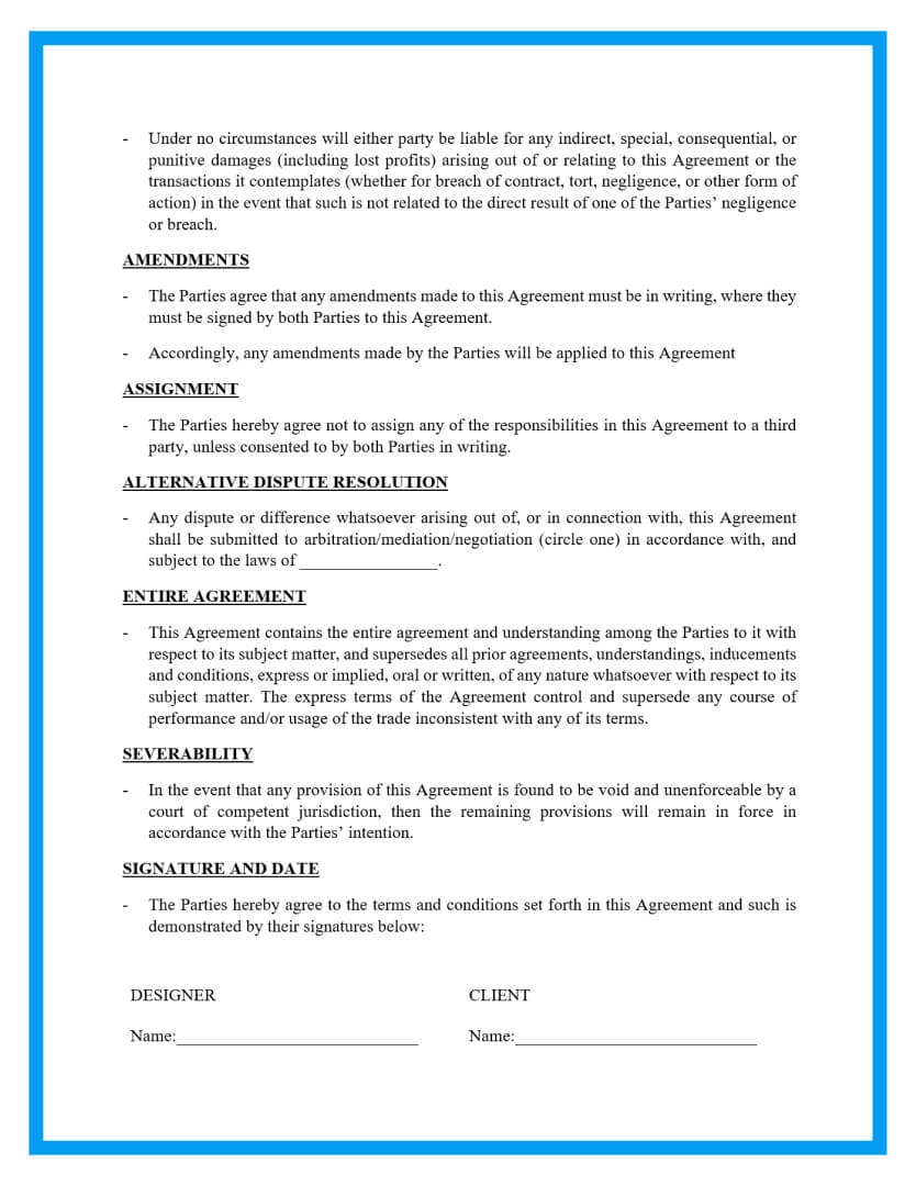 Free Graphic Design Contract Includes Free Template Free Graphic Design Contract Includes Free Template