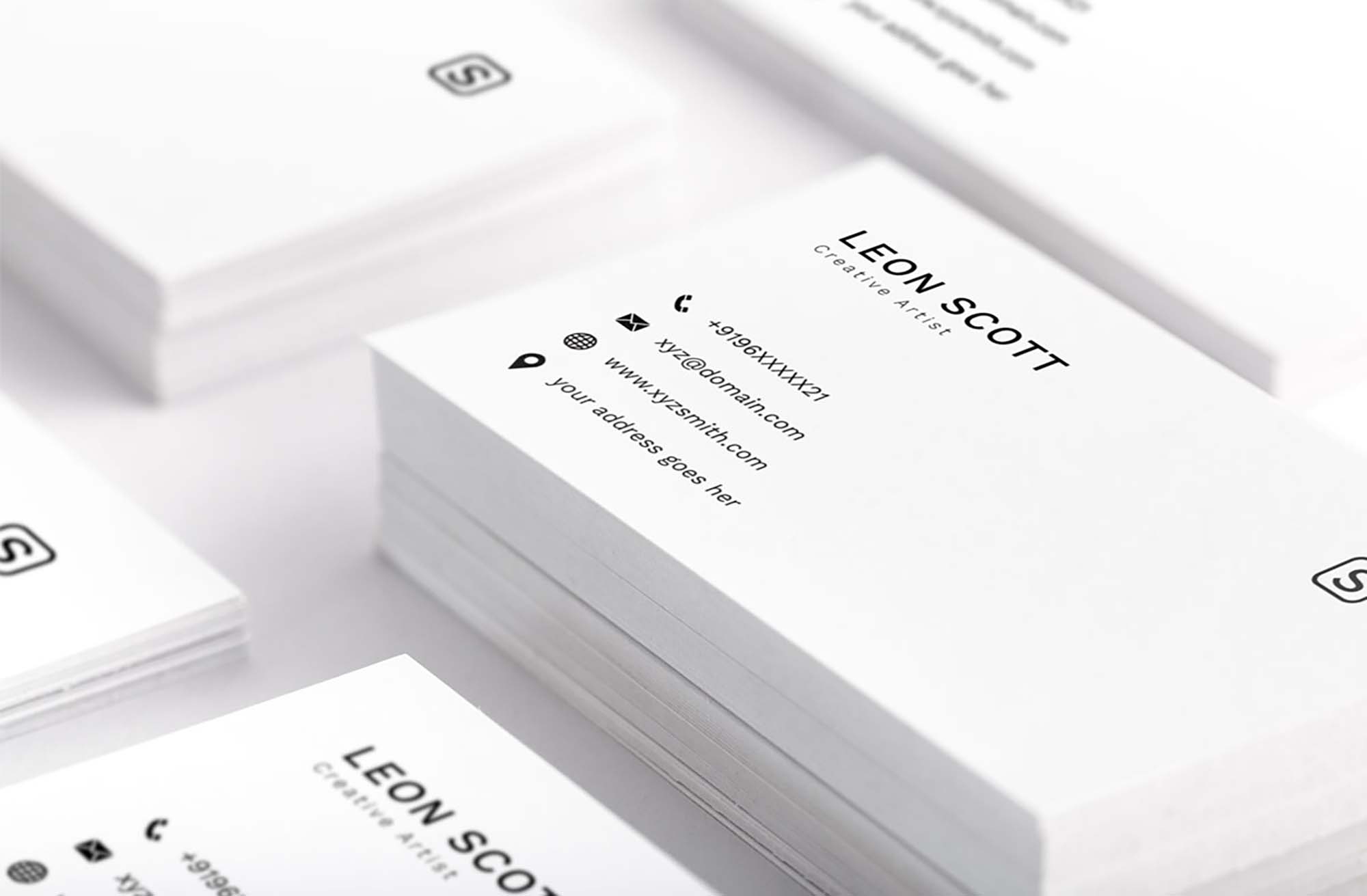 Free Minimal Elegant Business Card Template PSD 