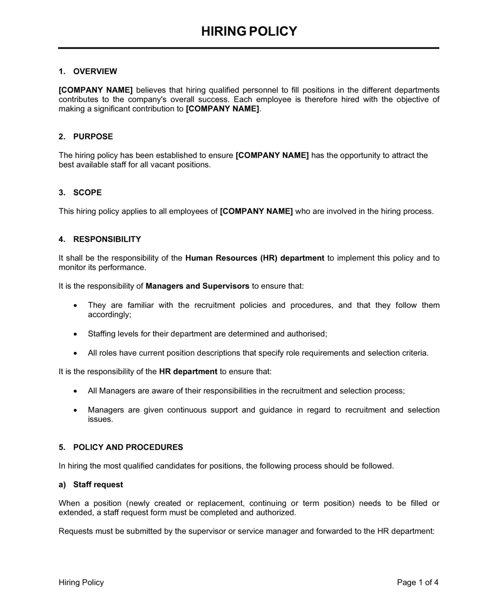 Free Policy Template Examples To Draw Inspiration From Monday Blog