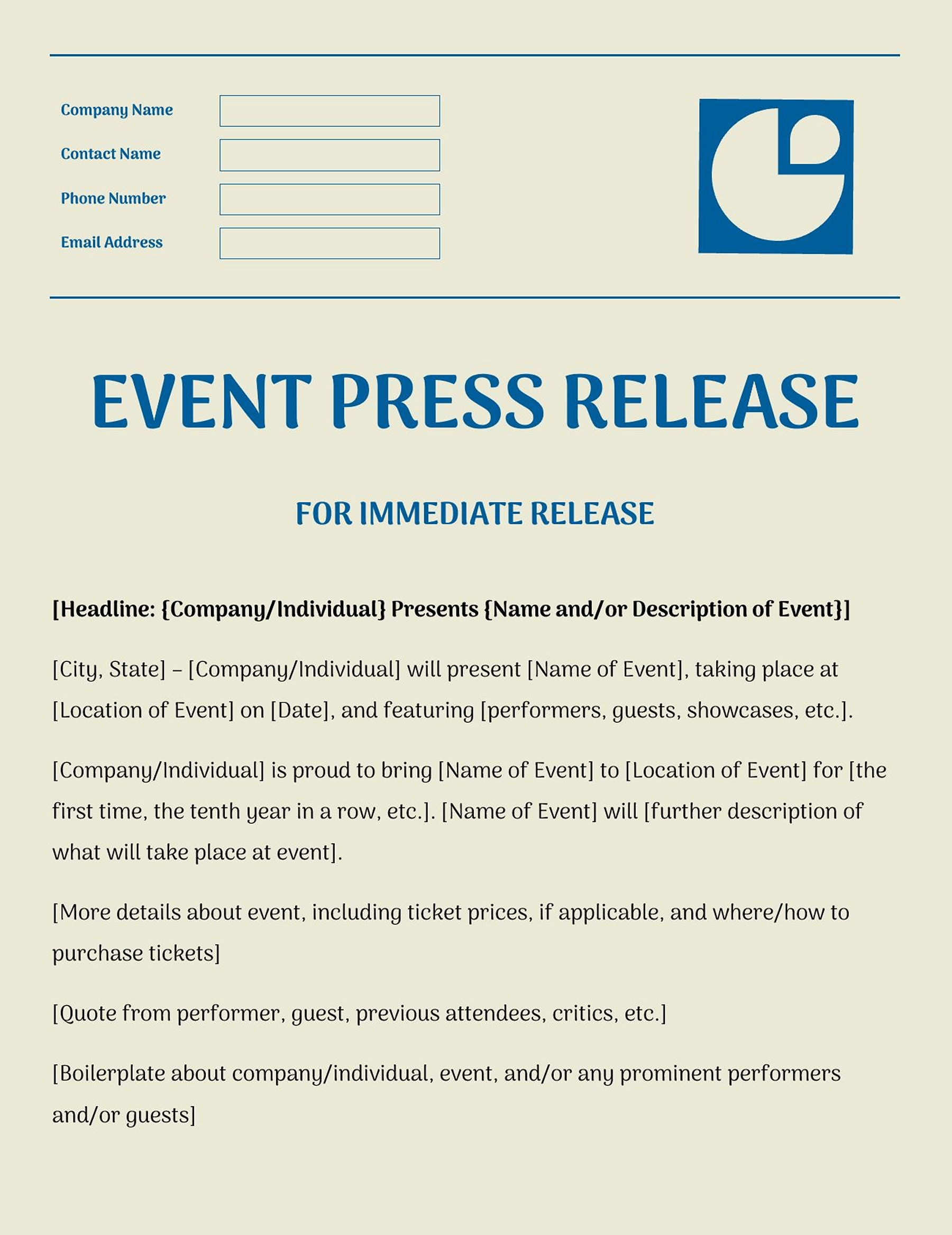 Free Press Release Templates Editable Word Google Docs