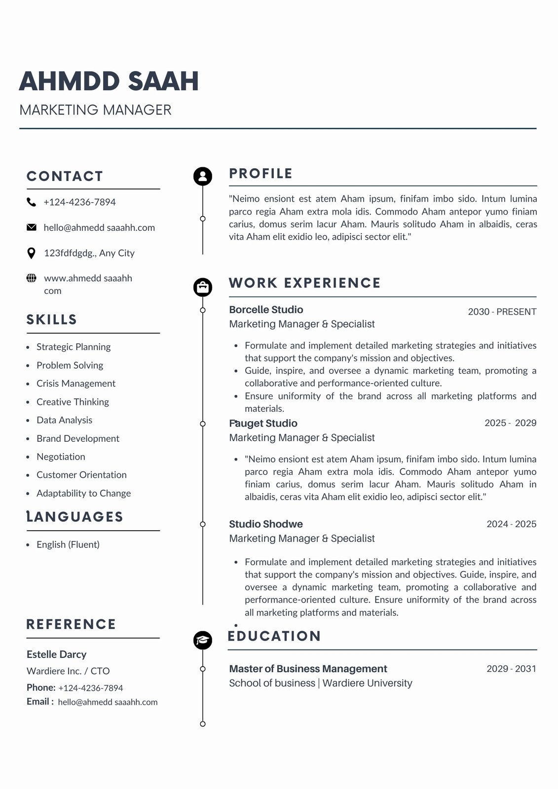 Free Printable Customizable Creative Resume Templates Canva