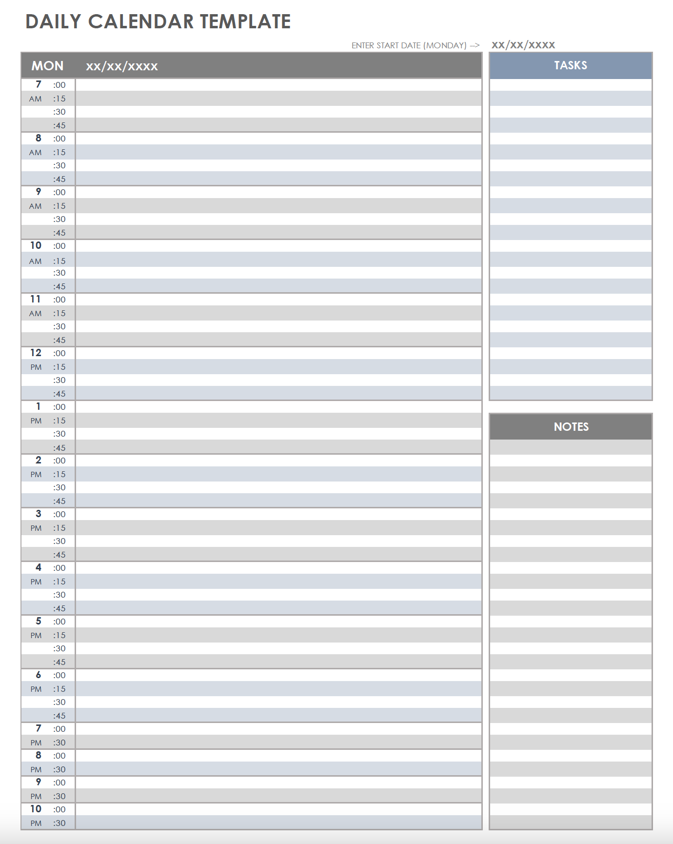 daily planner template word daily planner template word
