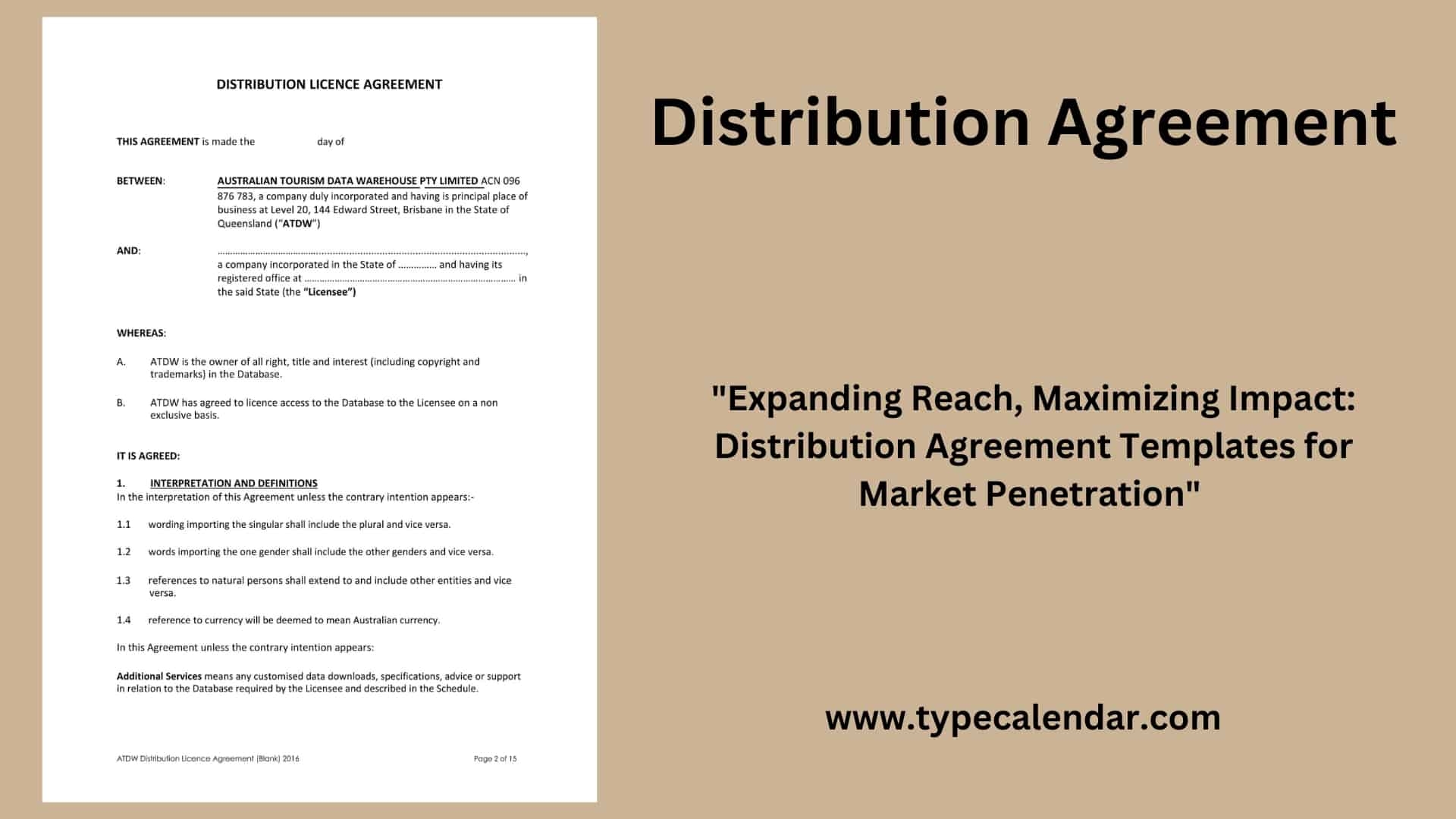 Free Printable Distribution Agreement Templates Word PDF Simple