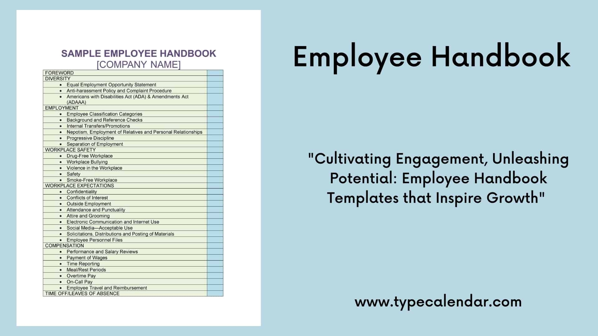 Free Printable Employee Handbook Templates PDF Word Excel Free Printable Employee Handbook Templates PDF Word Excel
