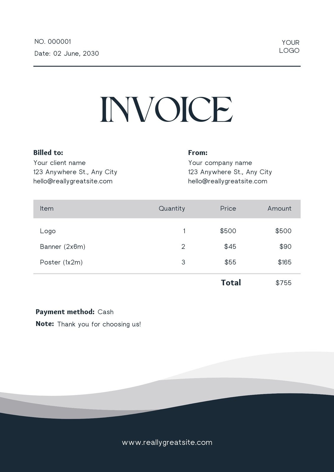 Free Printable Freelance Invoice Templates Canva