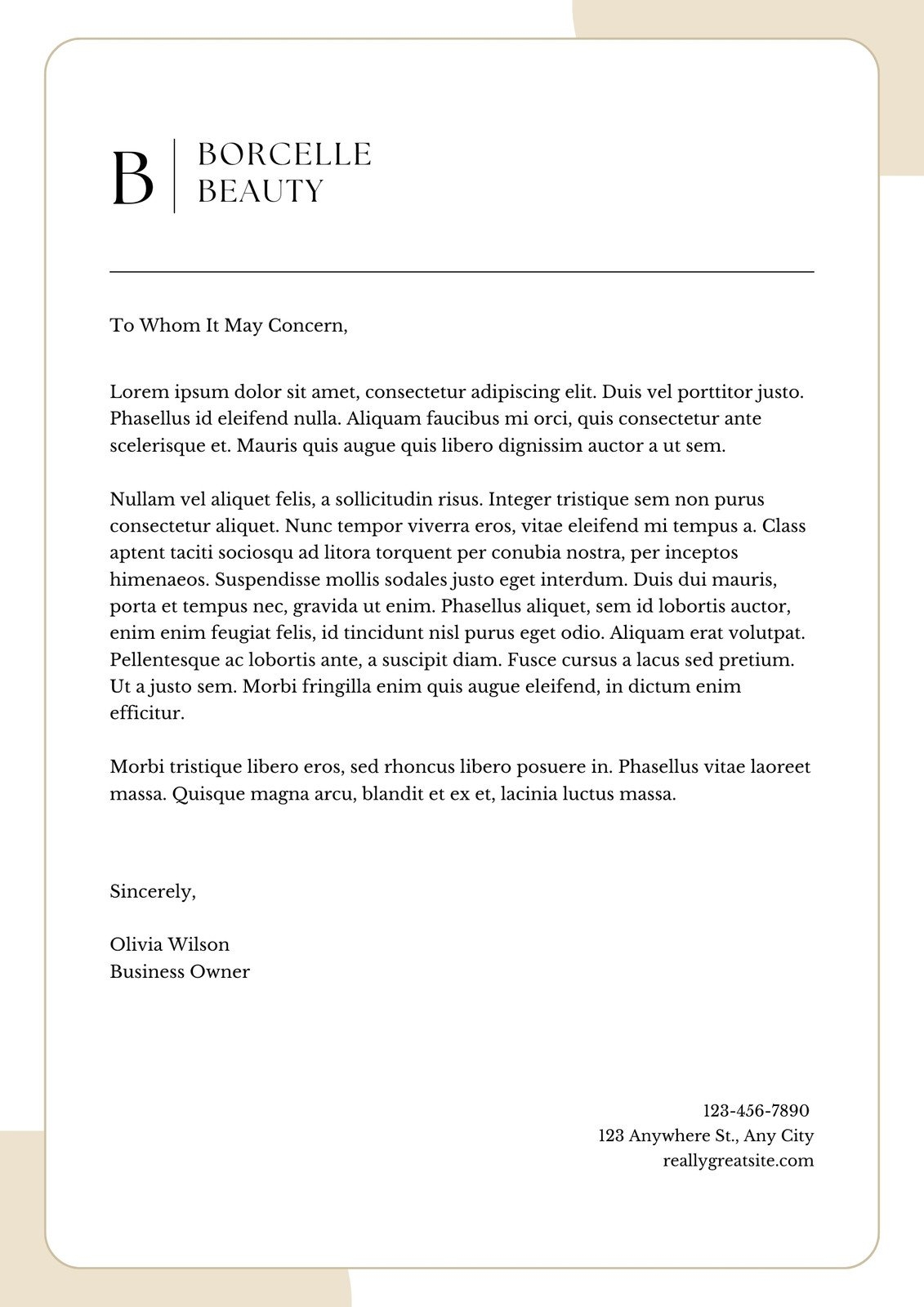 free letterhead template