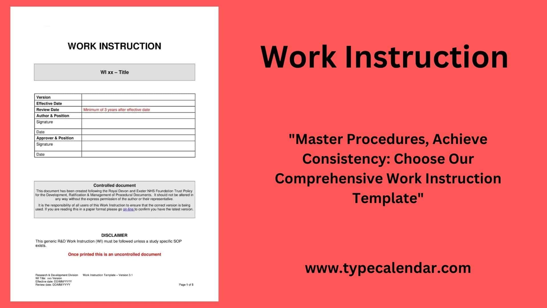 Free Printable Work Instruction Templates PDF Word Excel Free Printable Work Instruction Templates PDF Word Excel