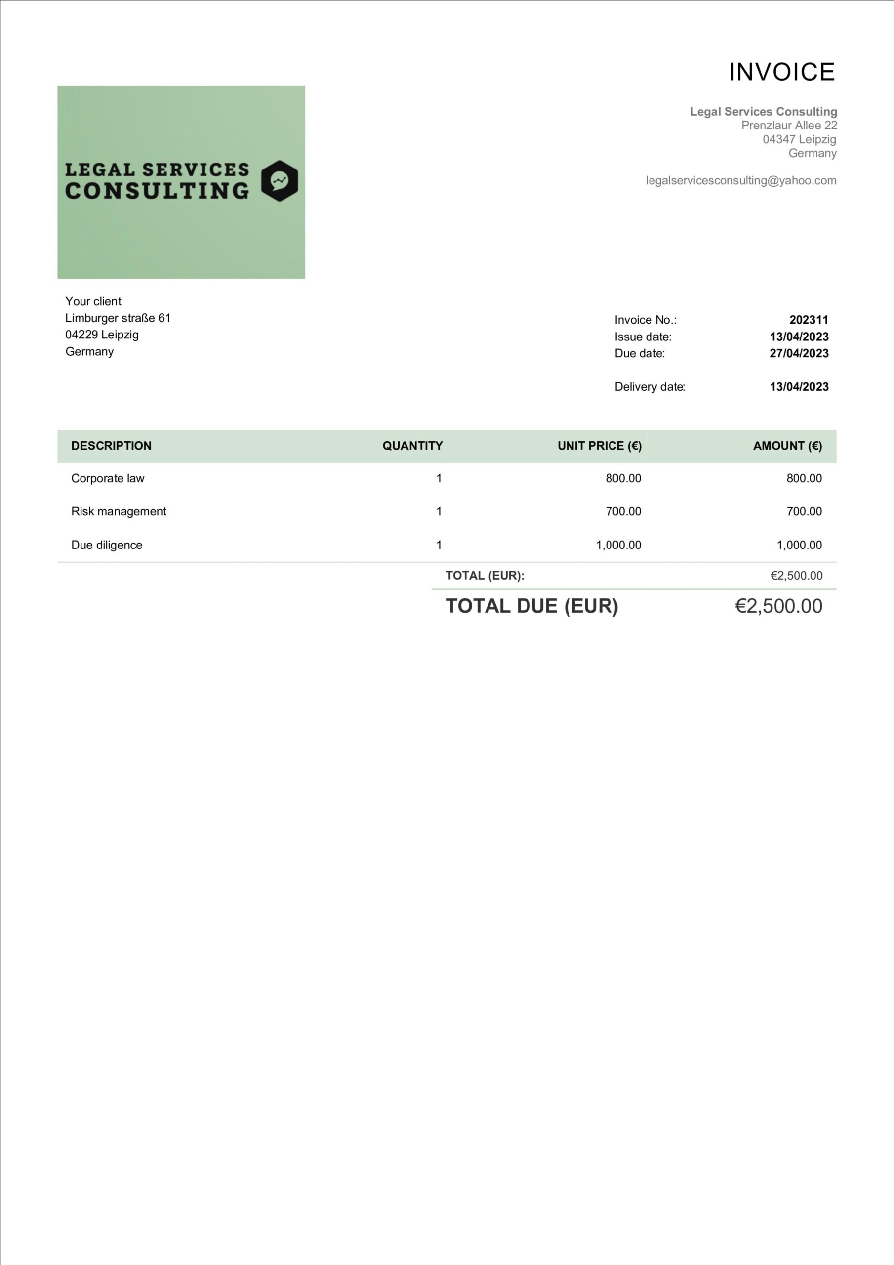 Free Professional Consulting Invoice Templates Billdu Free Professional Consulting Invoice Templates Billdu