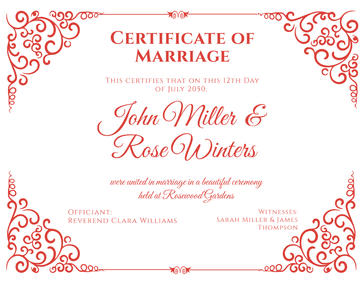 Free Romantic Printable Marriage Certificate Template To Edit Online Free Romantic Printable Marriage Certificate Template To Edit Online