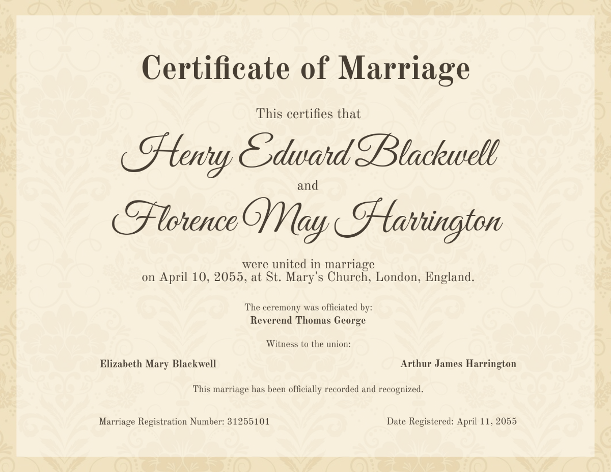 free marriage certificate template free marriage certificate template