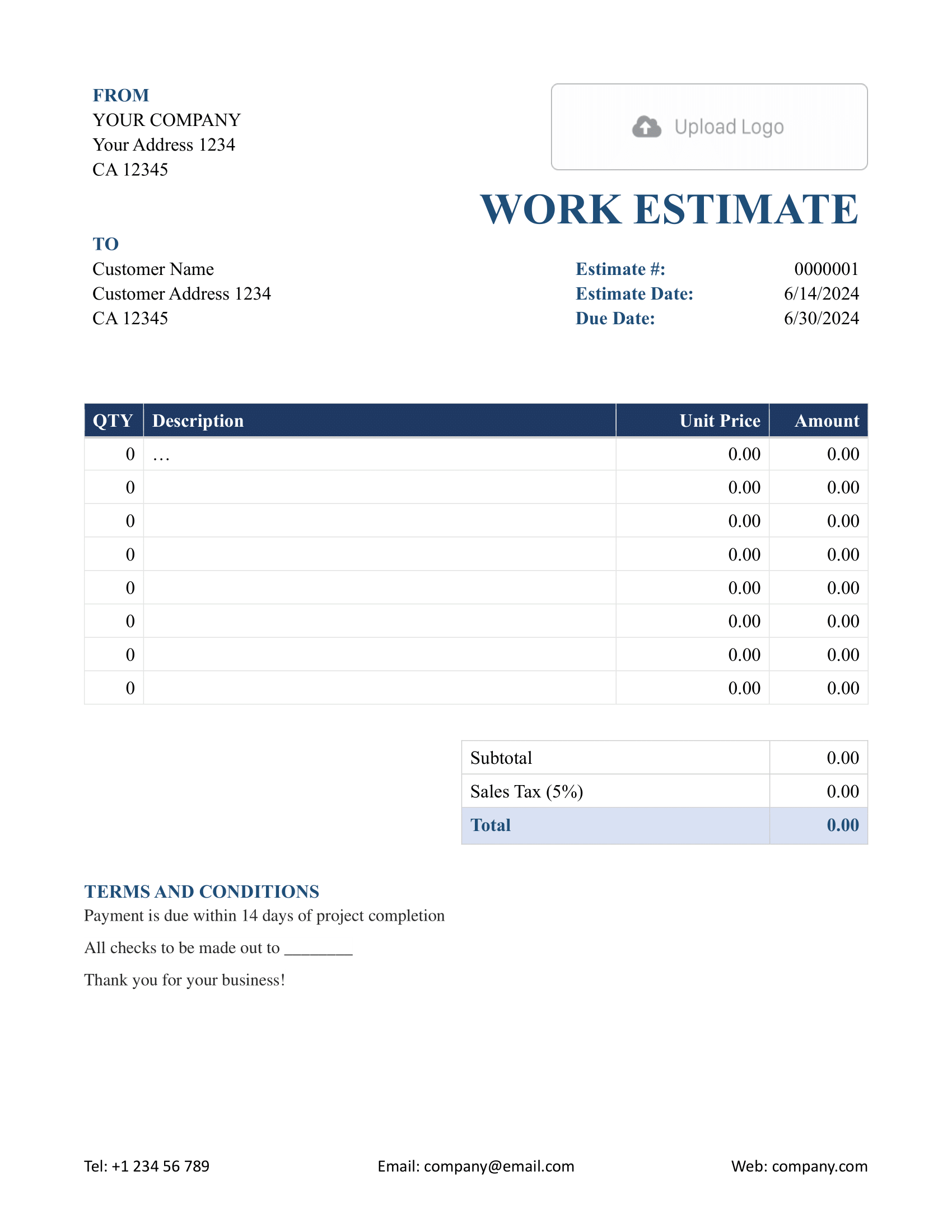 Free Word Estimate Template Docelf Free Word Estimate Template Docelf