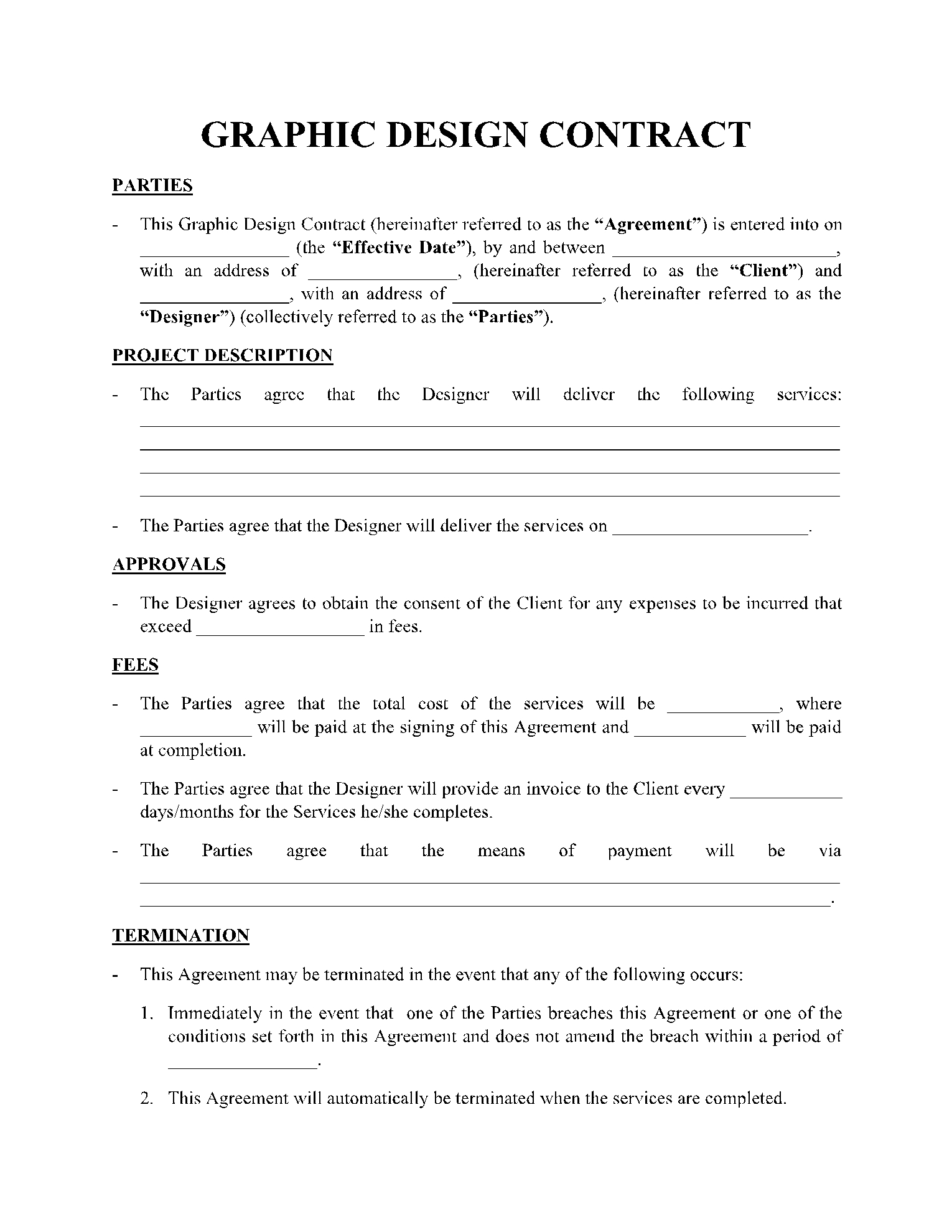 Graphic Design Contract Template In 2021 Free Sample Graphic Design Contract Template In 2021 Free Sample