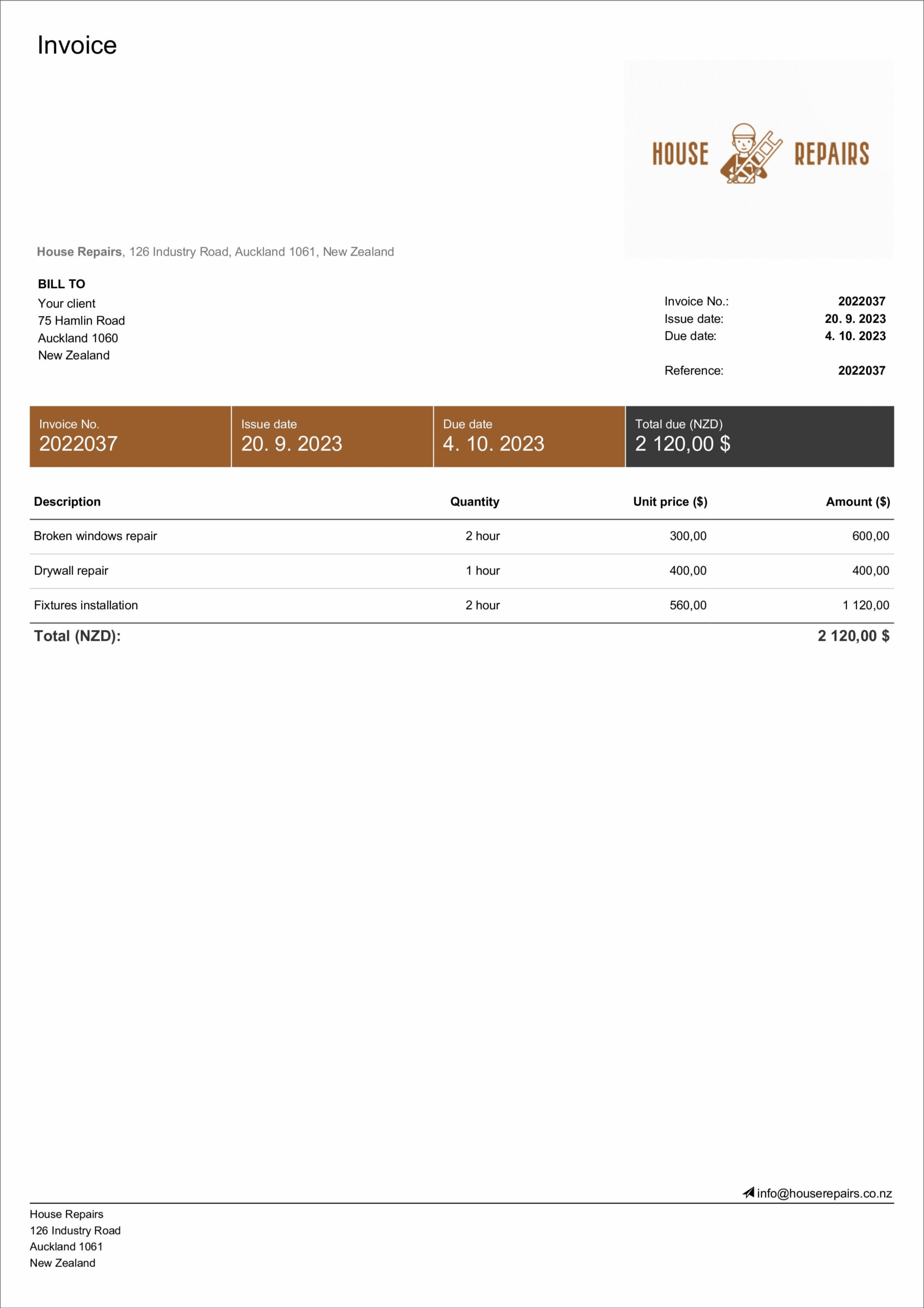 Hourly Invoice Templates Made Easy Free Editable Billdu
