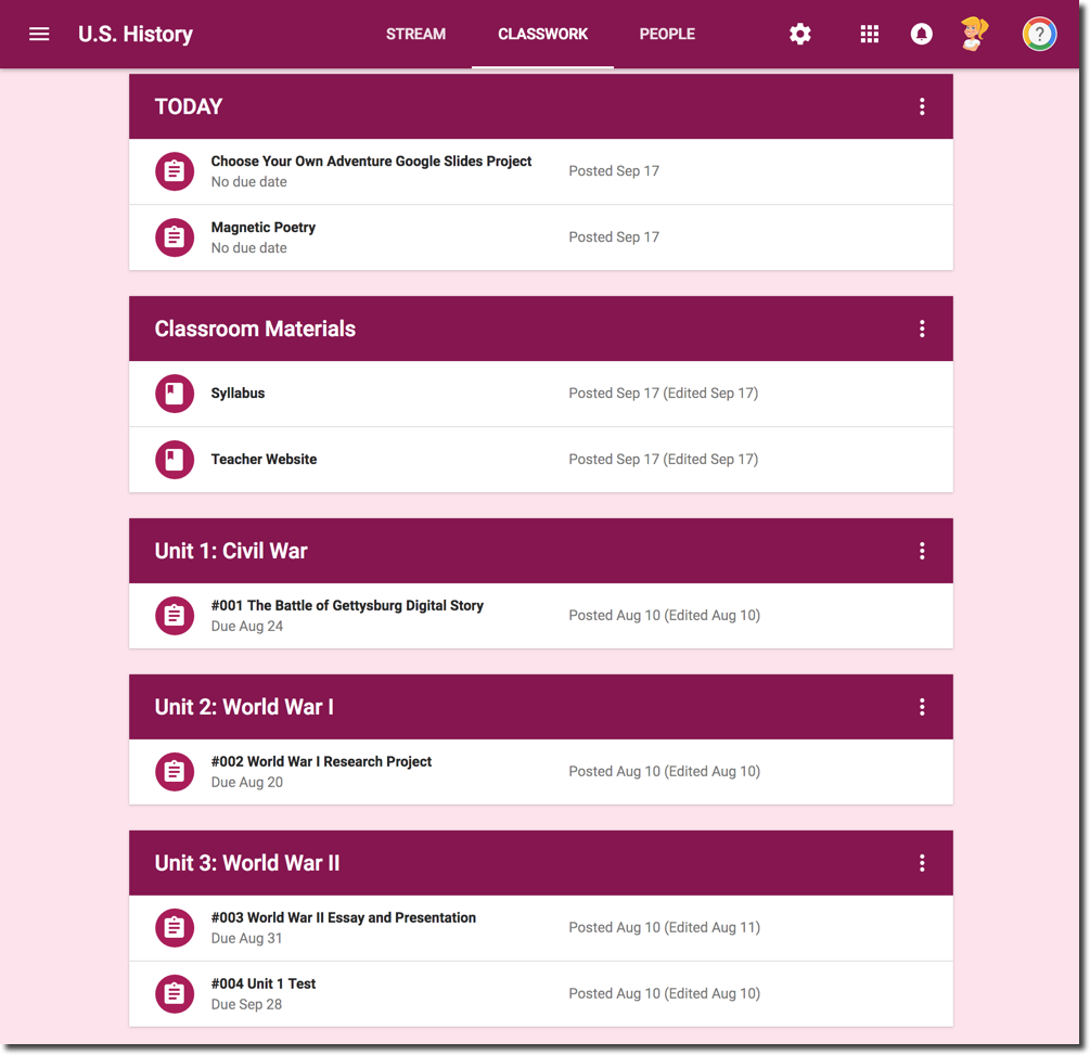 How To Create A Class Template In Google Classroom Shake Up Learning