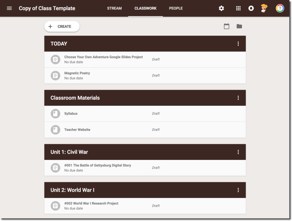 How To Create A Class Template In Google Classroom Shake Up Learning