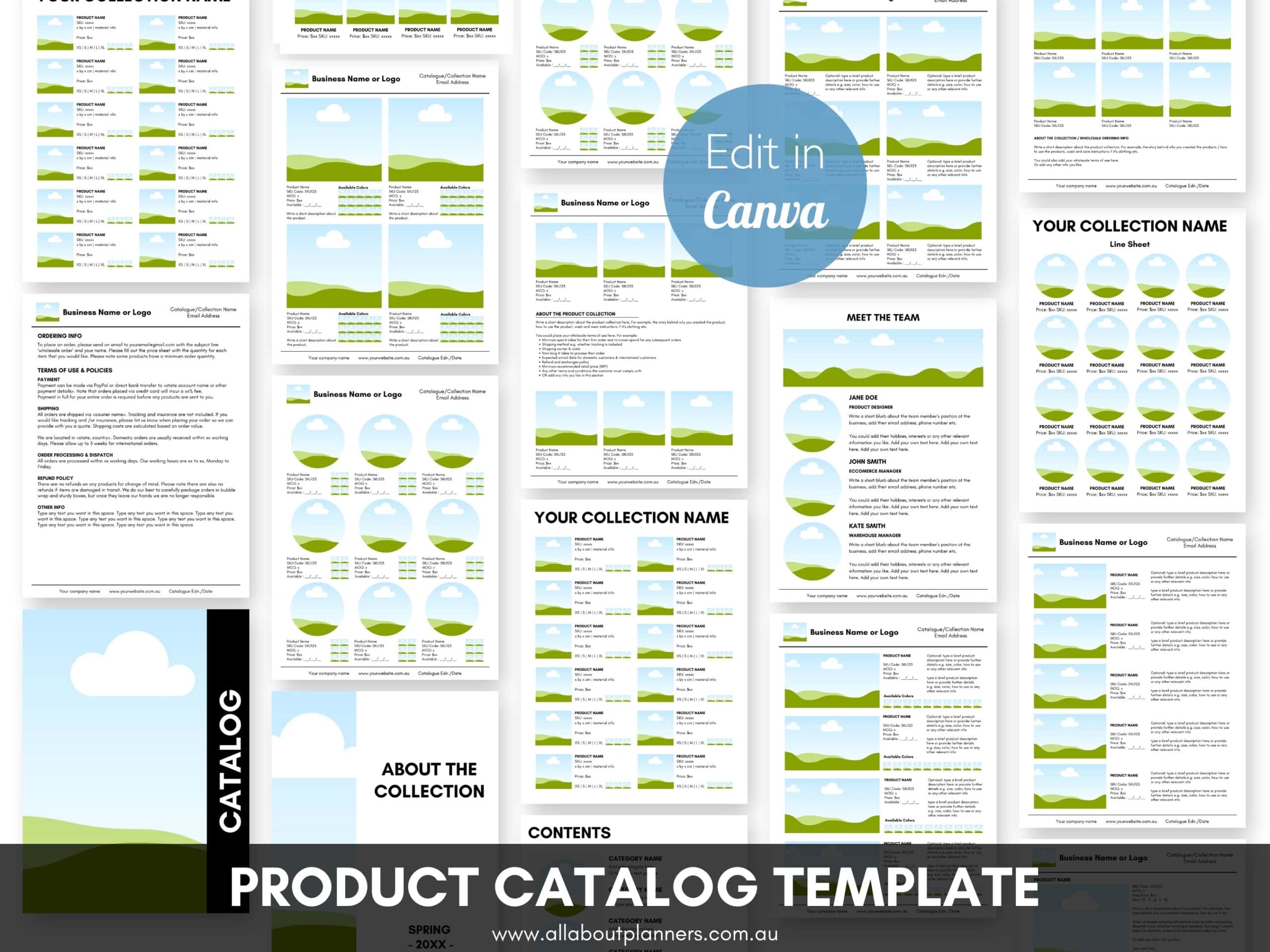 How To Make A Product Catalog Line Sheets And Price List In Canva All About Planners