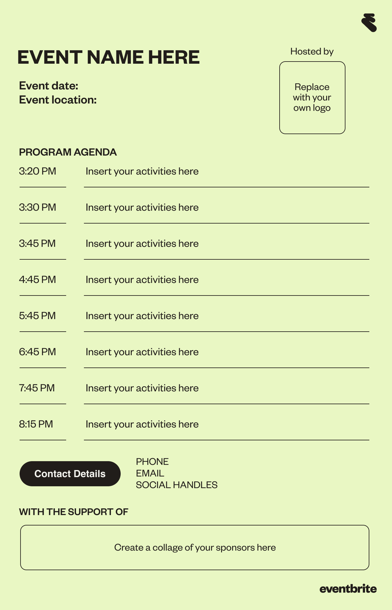 How To Make An Event Program Quickly Free Template