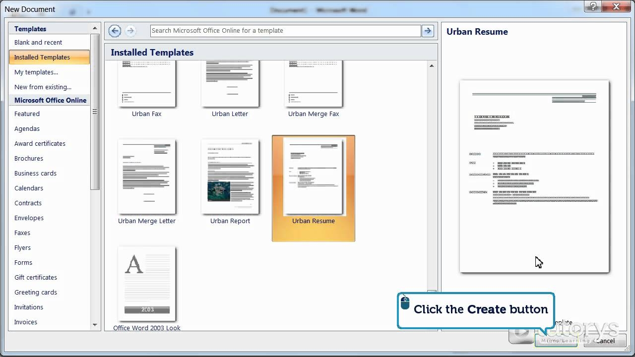 How To Use Document Templates With Word 2007 YouTube