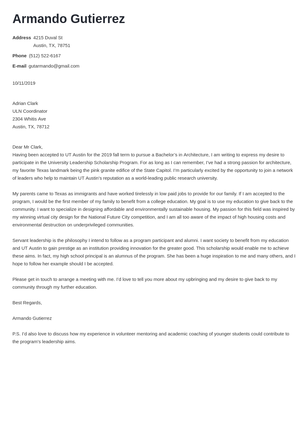 How To Write A Cover Letter For Scholarship Examples How To Write A Cover Letter For Scholarship Examples