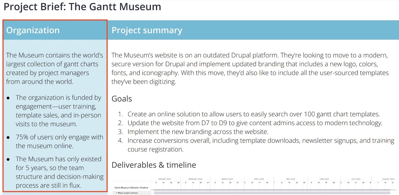 How To Write A Project Brief Template Examples
