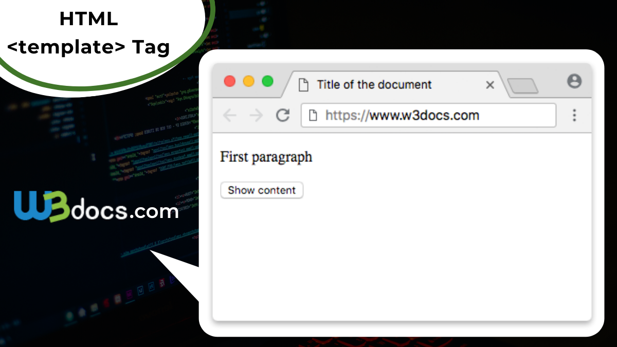 HTML template Tag